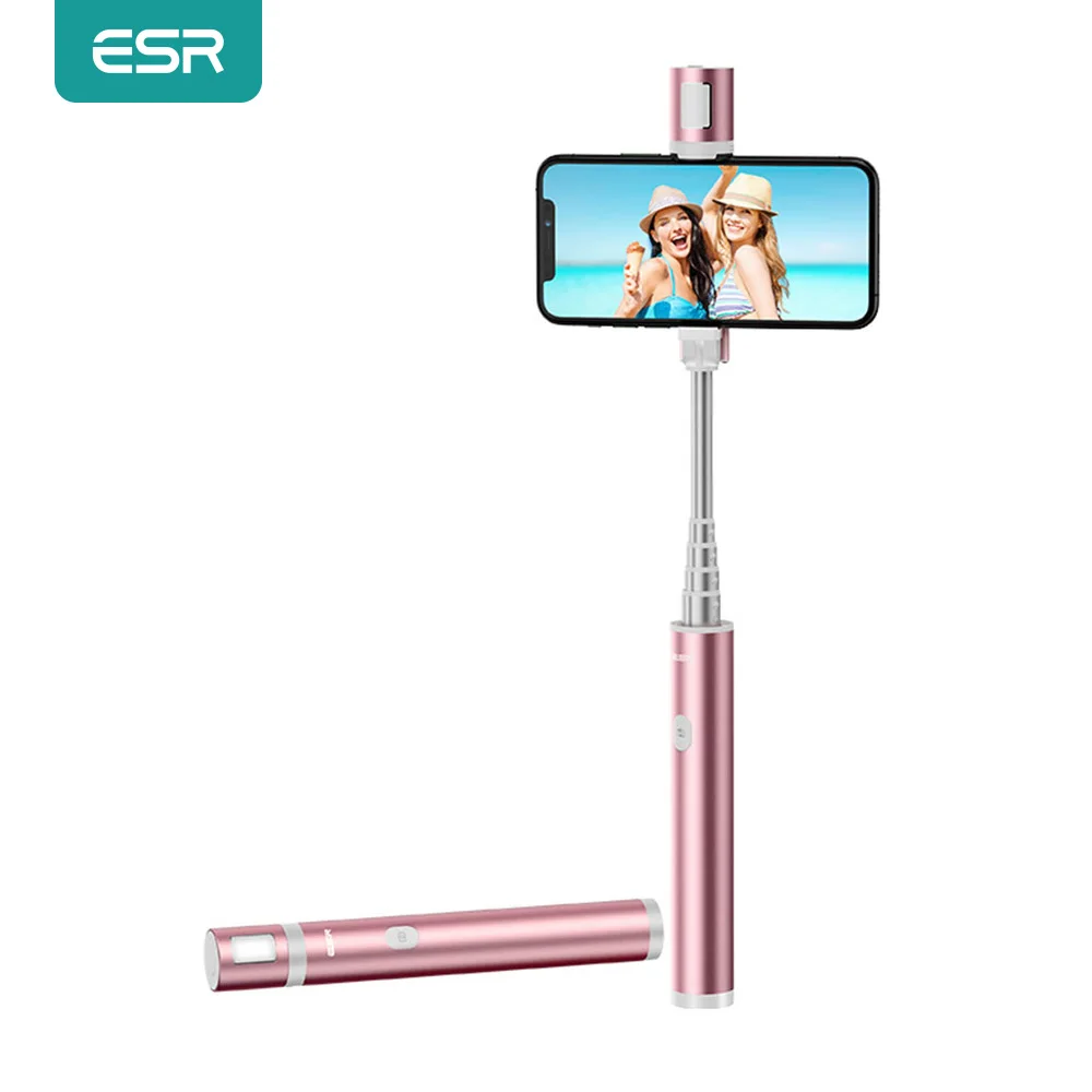ESR Bluetooth Selfie Stick Remote Control With LED Light for Live Camera Selfie Handheld Stick For iPhone Samsung XIAOMI Android
ESR Bluetooth Selfie Stick Remote Control With LED Light for Live Camera Selfie Handheld Stick For iPhone Samsung XIAOMI Android