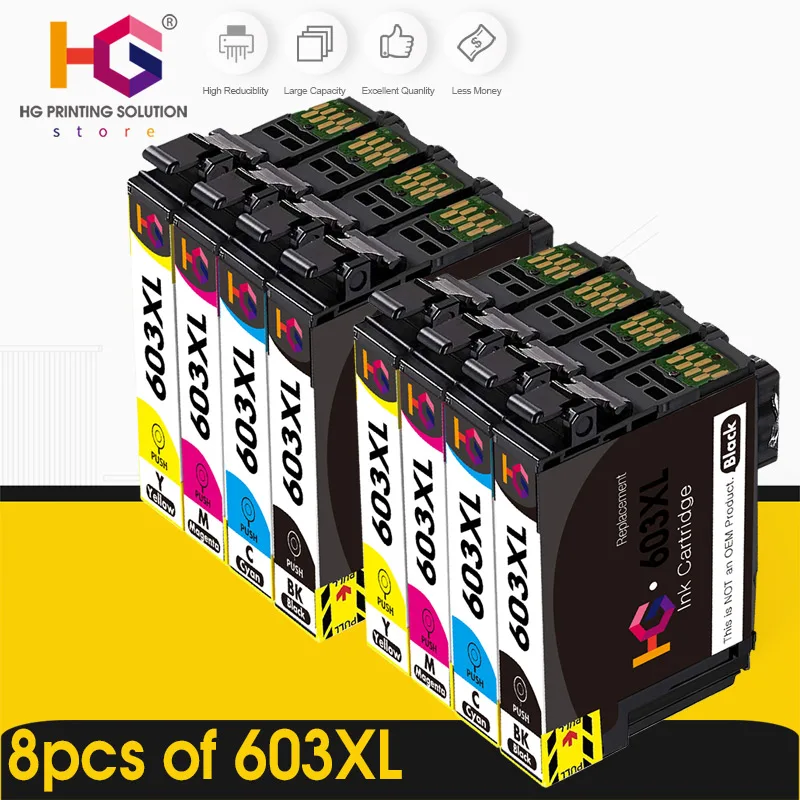 603 XL Compatible for Epson 603XL E603 T603 for XP-2100 XP-3100 WF-2810 XP-3105 XP-4100 XP-4105 WF-2830 XP-2105 Printer
603 XL Compatible for Epson 603XL E603 T603 for XP-2100 XP-3100 WF-2810 XP-3105 XP-4100 XP-4105 WF-2830 XP-2105 Printer