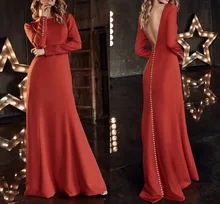New Arrival Backless Evening Dress 2021 Robe De Soiree Plus Size Boat Neck Long Sleeve Prom Party Gowns for Women Elegant
New Arrival Backless Evening Dress 2021 Robe De Soiree Plus Size Boat Neck Long Sleeve Prom Party Gowns for Women Elegant