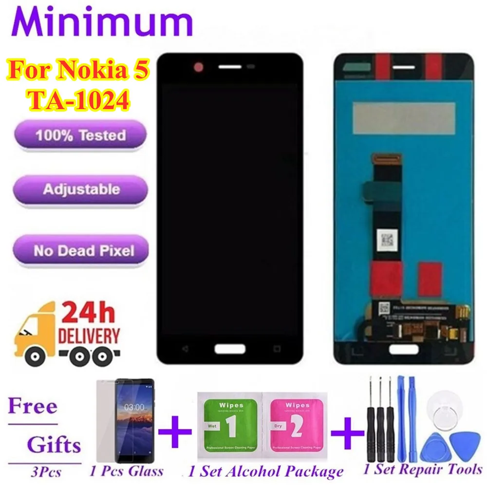For Nokia 5 N5 TA-1024 TA-1027 TA-1044 TA-1053 5.2" LCD Display Touch Screen Digitizer Assembly For Nokia5 Replacement LCDs
For Nokia 5 N5 TA-1024 TA-1027 TA-1044 TA-1053 5.2" LCD Display Touch Screen Digitizer Assembly For Nokia5 Replacement LCDs