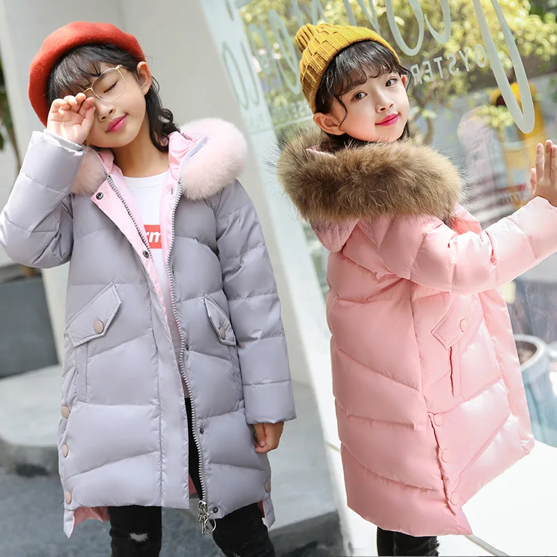 Parent-child Russian Winter Warm Duck Down Jackets Girls Real Fur Hooded Down Jacket Children's Long Section Outerwear Coats
Parent-child Russian Winter Warm Duck Down Jackets Girls Real Fur Hooded Down Jacket Children's Long Section Outerwear Coats
