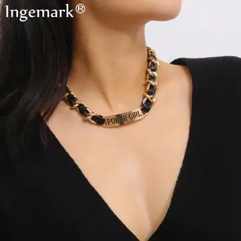 Punk Gothic Big Chunky Chain Choker Necklace for Women Collares Rock POEWR GIRL PU Leather Twist Necklace Steampunk Jewelry
Punk Gothic Big Chunky Chain Choker Necklace for Women Collares Rock POEWR GIRL PU Leather Twist Necklace Steampunk Jewelry