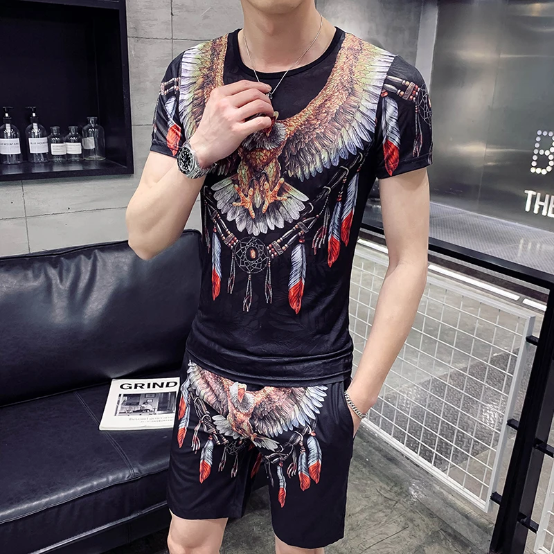 Summer Set Men Short Sleeve Shorts Sweatsuit+Pants Designer Print Hip Hop Tracksuit Mens O-neck Casual Social 2pcs Sweat Suit
Summer Set Men Short Sleeve Shorts Sweatsuit+Pants Designer Print Hip Hop Tracksuit Mens O-neck Casual Social 2pcs Sweat Suit