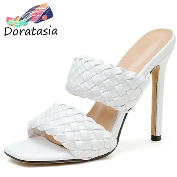 DORATASIA Sexy Super High Thin Heels Shoes Summer Fretwork Dress Mules Women 2020 Hot Sale Luxury Brand Weaving Mules
DORATASIA Sexy Super High Thin Heels Shoes Summer Fretwork Dress Mules Women 2020 Hot Sale Luxury Brand Weaving Mules