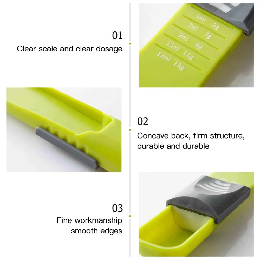 Measure Cup Double End Eight Stalls Adjustable Scale Measuring Spoons Metering Spoon baking tool Kitchen accessories
Measure Cup Double End Eight Stalls Adjustable Scale Measuring Spoons Metering Spoon baking tool Kitchen accessories