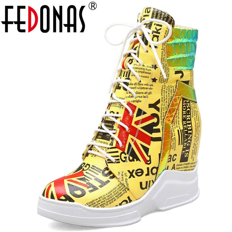 FEDONAS Winter Fashion Prints Synthetic Leather Women Ankle Boots Big Size Height Increasing Platform Boots Basic Shoes Woman
FEDONAS Winter Fashion Prints Synthetic Leather Women Ankle Boots Big Size Height Increasing Platform Boots Basic Shoes Woman