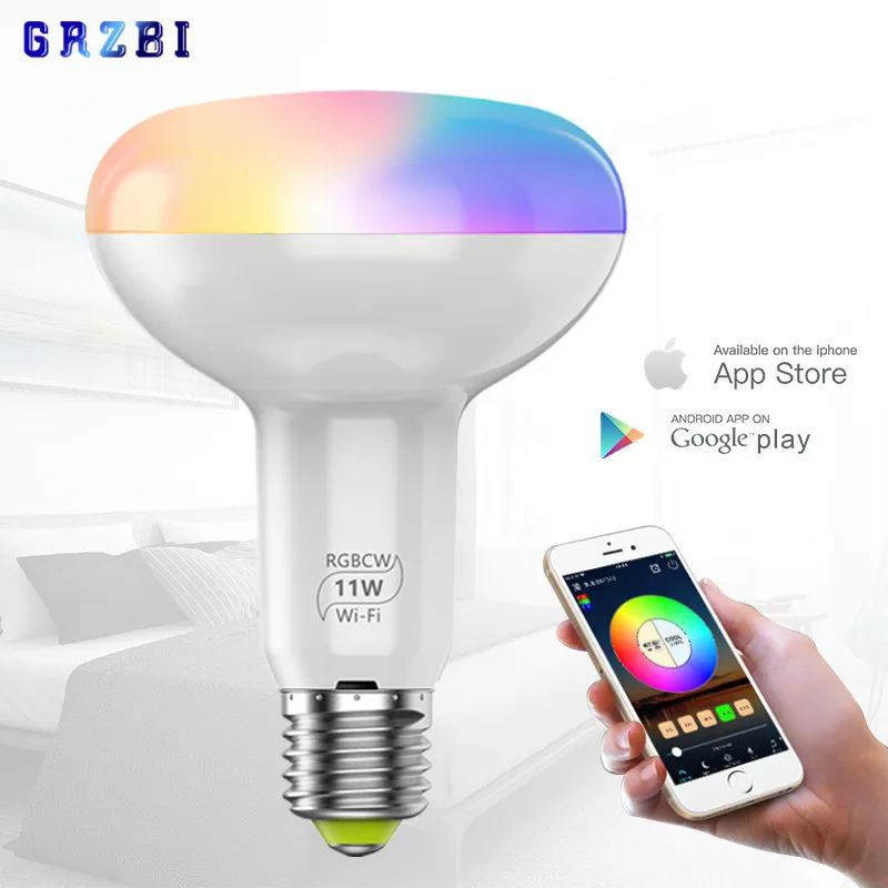 WiFi Smart Light Bulb 11W E27 Dimmable LED Lamp App Operate Alexa Google Assistant Control Wake up Smart Lamp Night Light
WiFi Smart Light Bulb 11W E27 Dimmable LED Lamp App Operate Alexa Google Assistant Control Wake up Smart Lamp Night Light
