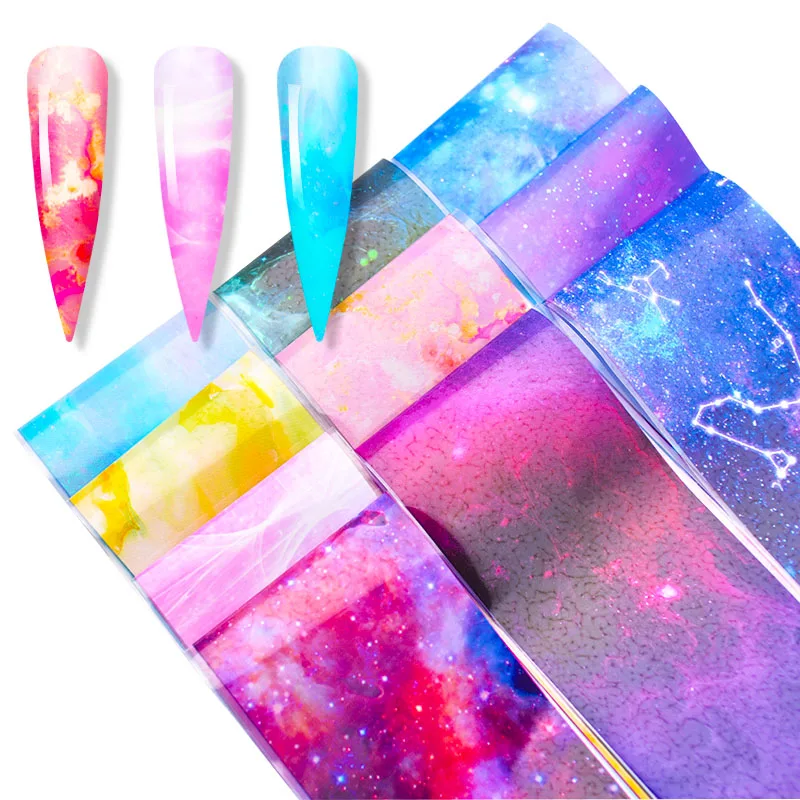 10pcs/set Gradient Starry Sky Nail Foil Shimmer Slider For Nail Art Sticker Set Marble Transfer Foils DIY Nail Decals ZJT4040
10pcs/set Gradient Starry Sky Nail Foil Shimmer Slider For Nail Art Sticker Set Marble Transfer Foils DIY Nail Decals ZJT4040