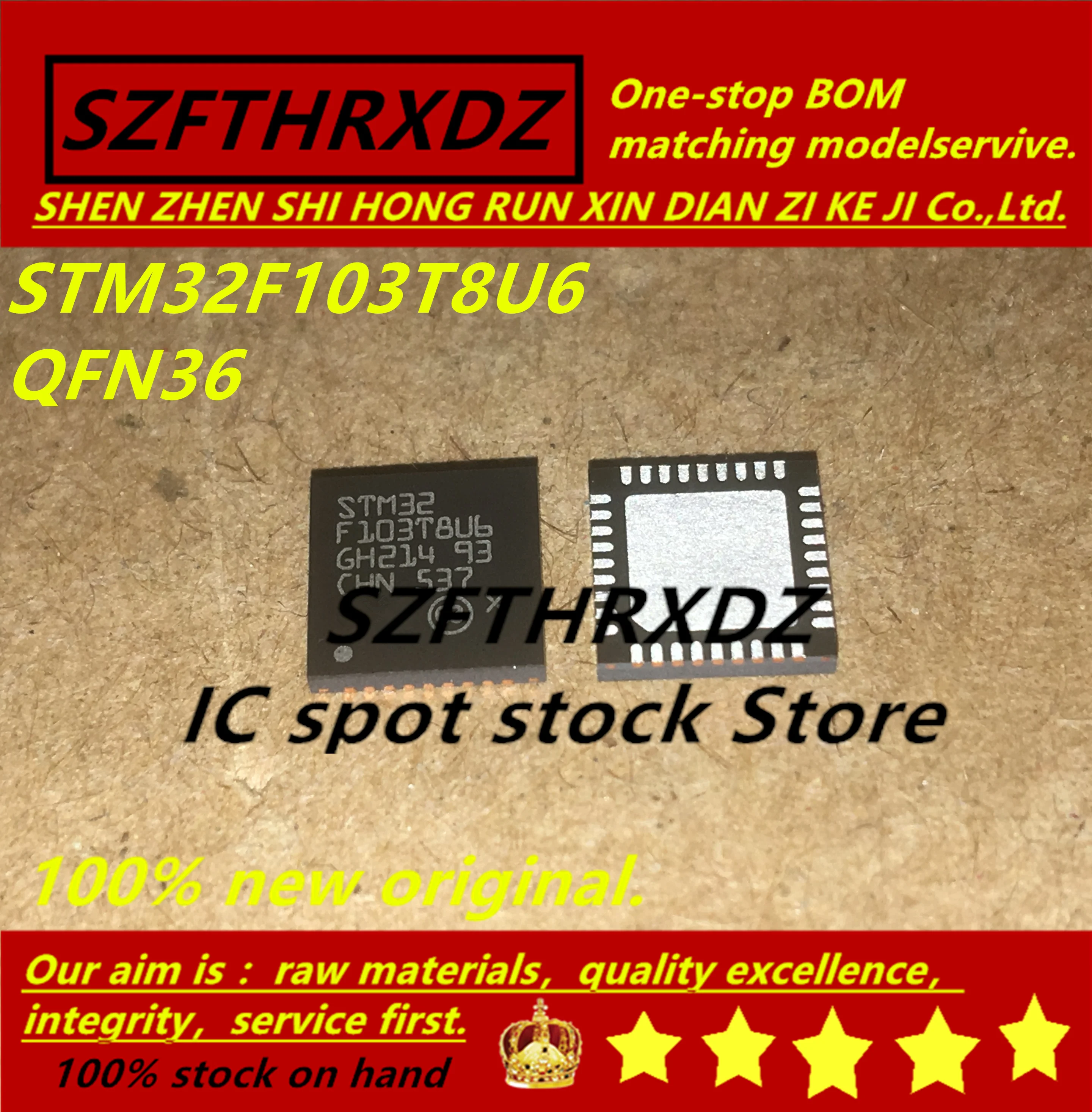 SZFTHRXDZ 100% Новый оригинальный (5 шт.-10 шт.) STM32F103T8U6 STM32 F103T8U6 QFN36 | Обустройство дома