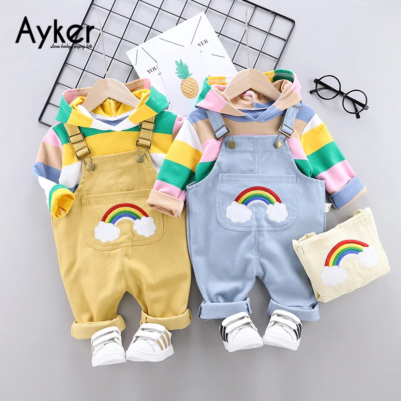 Baby Overalls Kids Rainbow Striped Girl Boy Jumpsuit Tops Overalls Clothing Sets 2Pcs 2019 Fall Winter Toddler Overalls for Kids
Baby Overalls Kids Rainbow Striped Girl Boy Jumpsuit Tops Overalls Clothing Sets 2Pcs 2019 Fall Winter Toddler Overalls for Kids