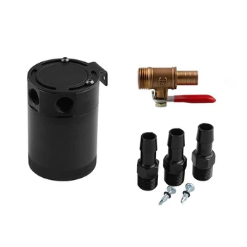 Universal Aluminum Alloy 3-Port Oil Catch Can+Oil Drain Valve,2 Inlets 1 Outlet-Black
Universal Aluminum Alloy 3-Port Oil Catch Can+Oil Drain Valve,2 Inlets 1 Outlet-Black