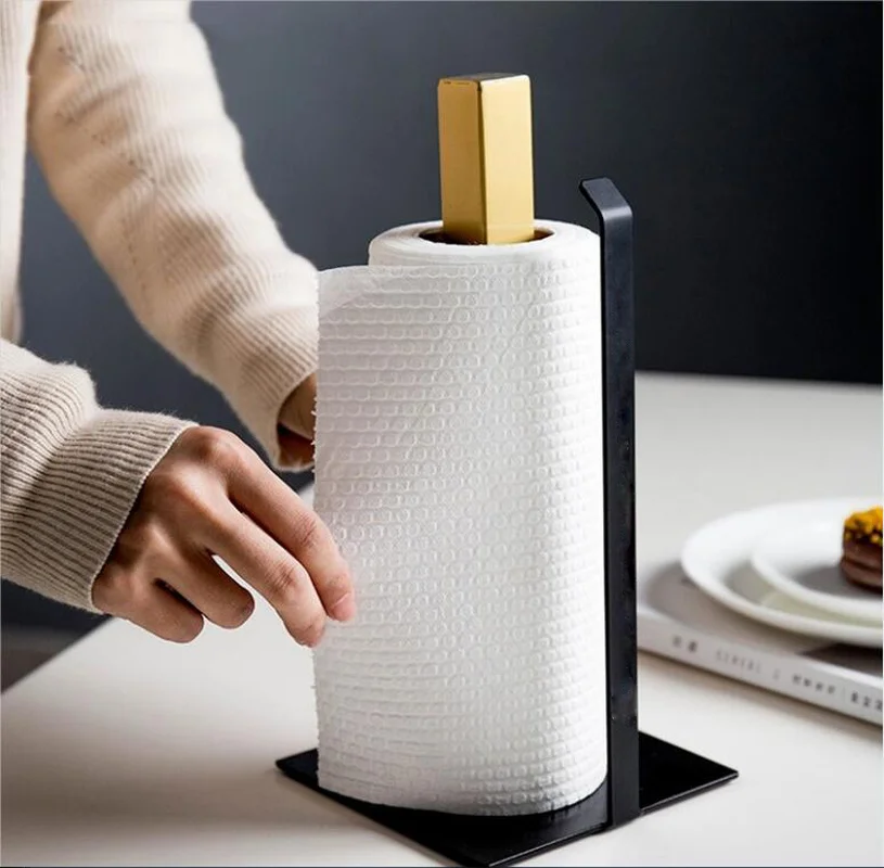 Creative Kitchen Roll Paper Towel Holder Bathroom Tissue Toilet Stand Napkins Rack Black Gold Chic Home Table Accessories
Creative Kitchen Roll Paper Towel Holder Bathroom Tissue Toilet Stand Napkins Rack Black Gold Chic Home Table Accessories