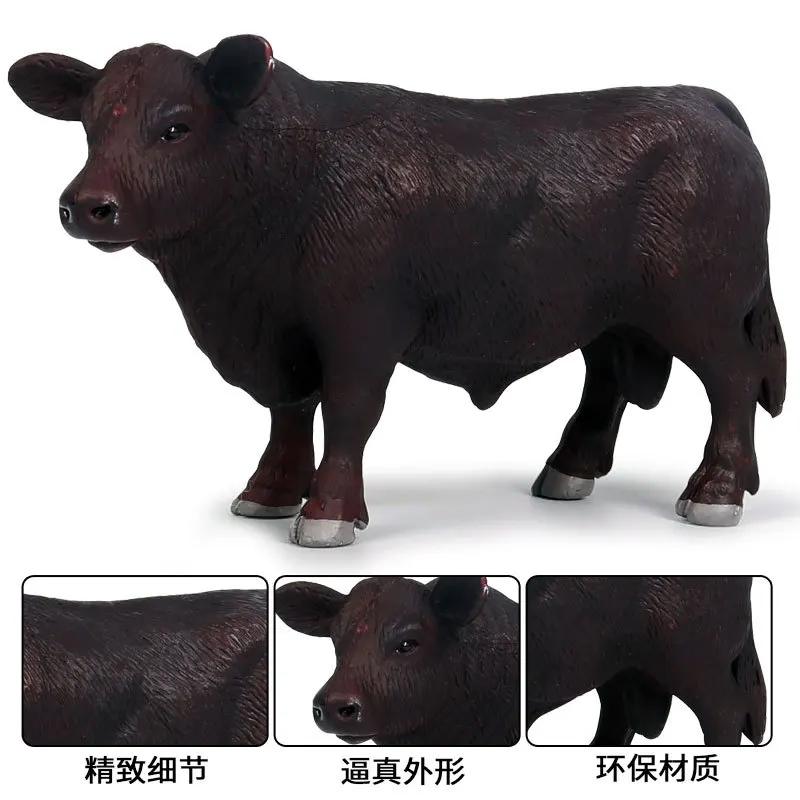 Children Model Solid Wild Animal World Cow Toy Black Angus BULL Ranch Black BULL Model
Children Model Solid Wild Animal World Cow Toy Black Angus BULL Ranch Black BULL Model