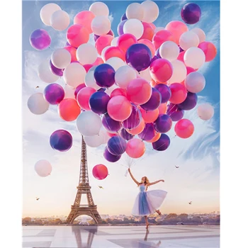 DIY Frame oil Painting By Numbers girl dancing with colorful baloon by the Paris tower kits Home Decor Wall Art Modern Picture
DIY Frame oil Painting By Numbers girl dancing with colorful baloon by the Paris tower kits Home Decor Wall Art Modern Picture