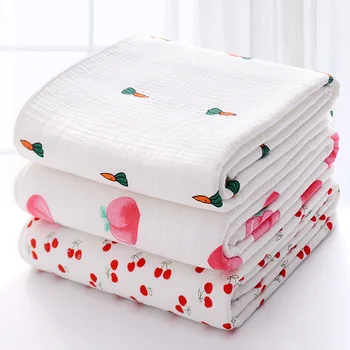 Pure cotton blanket baby bath towel four-layer gauze soft breathable children blanket summer air conditioning blanket 105x105cm
Pure cotton blanket baby bath towel four-layer gauze soft breathable children blanket summer air conditioning blanket 105x105cm