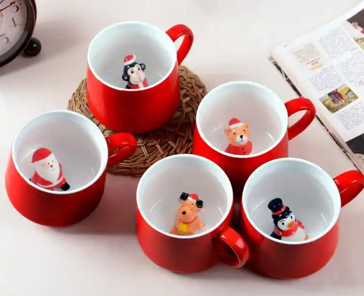 mug christmas gift ceramic children cartoon coffee tea milk cup
