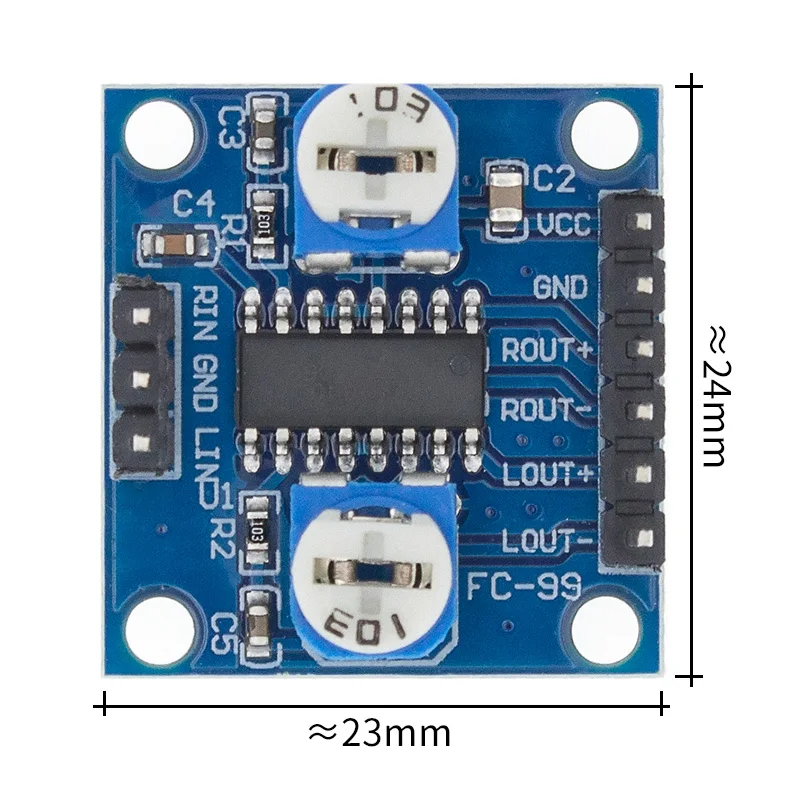 Плата цифрового усилителя PAM8406 с регулятором громкости 5Wx2 Stereo M70|digital amplifier board|digital