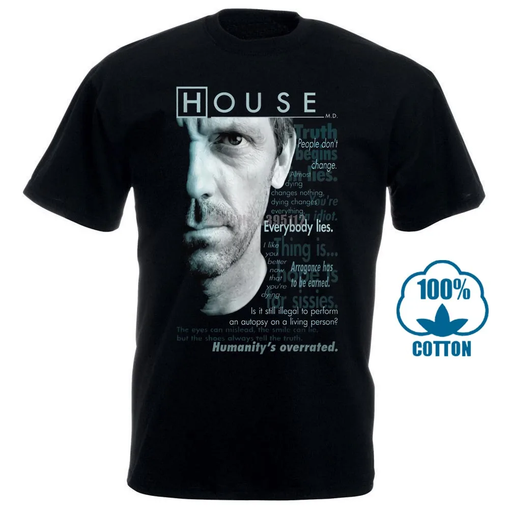 Design House Tv Show Dr House Quotes Houseisms Licensed Adult All Sizes Crew Neck Short Sleeve Mens T Shirts
Design House Tv Show Dr House Quotes Houseisms Licensed Adult All Sizes Crew Neck Short Sleeve Mens T Shirts