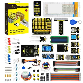 keyestudio New Ultimate Starter Kit for Raspberry Pi 4B/ Model 3B/B+ w/Tutorial, ADXL345, Ultrasonic,lcd 1602
keyestudio New Ultimate Starter Kit for Raspberry Pi 4B/ Model 3B/B+ w/Tutorial, ADXL345, Ultrasonic,lcd 1602