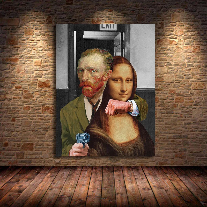 Funny Art Van Gogh and Mona Lisa Canvas Posters and print Abstract Famous Oil Paintings on Canvas Wall Pictures for Home Cuadros
Funny Art Van Gogh and Mona Lisa Canvas Posters and print Abstract Famous Oil Paintings on Canvas Wall Pictures for Home Cuadros