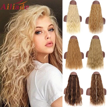AILIADE Long Curly Invisible Fish Line Hairpieces No Clips in One Piece Hair Extensions Synthetic Heat Resistant Hair for Women
AILIADE Long Curly Invisible Fish Line Hairpieces No Clips in One Piece Hair Extensions Synthetic Heat Resistant Hair for Women