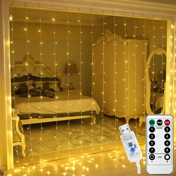 3M LED Curtain Light Remote Control USB Window Fairy String Lights for New Year Christmas Decorations Home Room Garland Lamps
3M LED Curtain Light Remote Control USB Window Fairy String Lights for New Year Christmas Decorations Home Room Garland Lamps