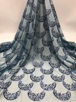 2020 Nigeria Latest Design African Lace Fabric 5 Yards/pcs High Quality Sequins With Bead embroidery French Tulle Lace For Party
2020 Nigeria Latest Design African Lace Fabric 5 Yards/pcs High Quality Sequins With Bead embroidery French Tulle Lace For Party