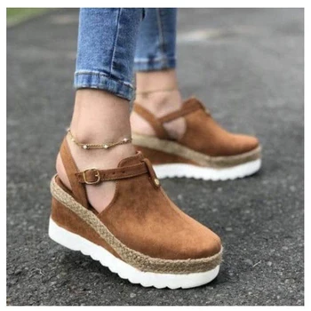 2020 New Women Buckle Sandals Platform Wedge Female Casual High Increase Shoes Ladies Ankle Strap Sandals Size 35-43 NVX211 
2020 New Women Buckle Sandals Platform Wedge Female Casual High Increase Shoes Ladies Ankle Strap Sandals Size 35-43 NVX211