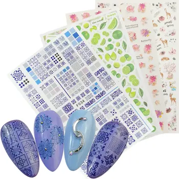 3D Stickers For Nails Geometric Flower Flamingo Cactus Fruit Slider Decals Purple Jewelry DIY Nail Art Decoration for Manicure
3D Stickers For Nails Geometric Flower Flamingo Cactus Fruit Slider Decals Purple Jewelry DIY Nail Art Decoration for Manicure