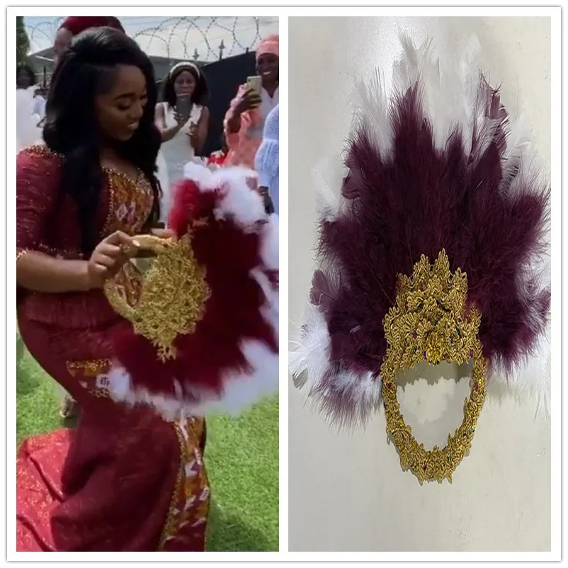 Feather Hand Fan Handmade Luxurious African Dance Lace Feather Fans for Wedding Party Gift Dropshipping Top Wedding Decoration
Feather Hand Fan Handmade Luxurious African Dance Lace Feather Fans for Wedding Party Gift Dropshipping Top Wedding Decoration