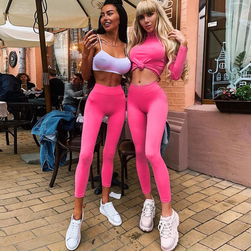 NORMOV Fashion Pink Solid Color High Waist Women Leggings Fitness Slim Fit Push Up Female Trousers Workout Ladies' Clothes
NORMOV Fashion Pink Solid Color High Waist Women Leggings Fitness Slim Fit Push Up Female Trousers Workout Ladies' Clothes
