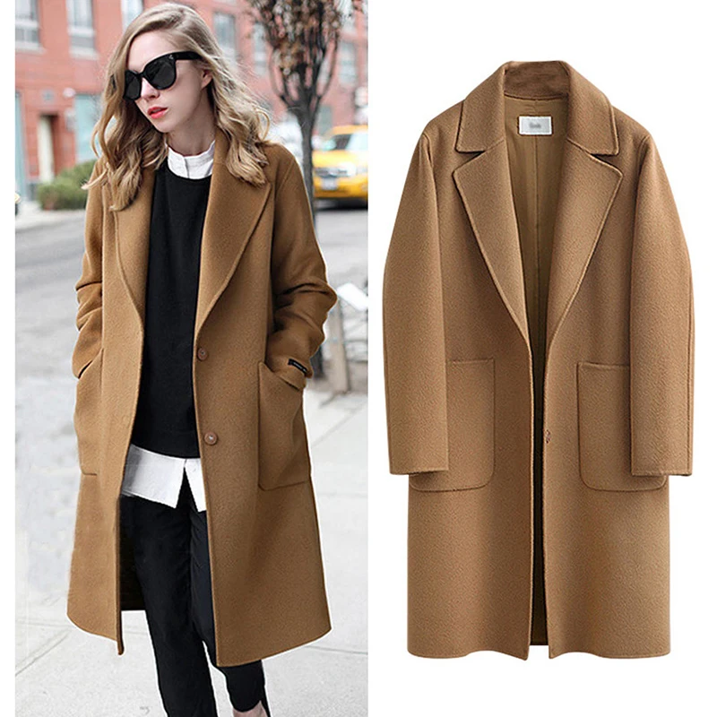 Women Plus Size 5XL Wool Women High Quality Loose Elegant Single Breasted Woolen Coat Autumn Korean Casual Oversize Outwear
Women Plus Size 5XL Wool Women High Quality Loose Elegant Single Breasted Woolen Coat Autumn Korean Casual Oversize Outwear