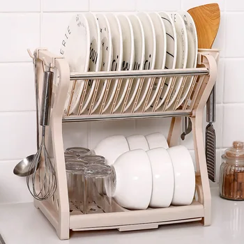 Tableware Drying Rack Bowl Plates Shelf Basket Multi-function Double Layer Kitchen Storage Holder Tableware Storage Holders
Tableware Drying Rack Bowl Plates Shelf Basket Multi-function Double Layer Kitchen Storage Holder Tableware Storage Holders