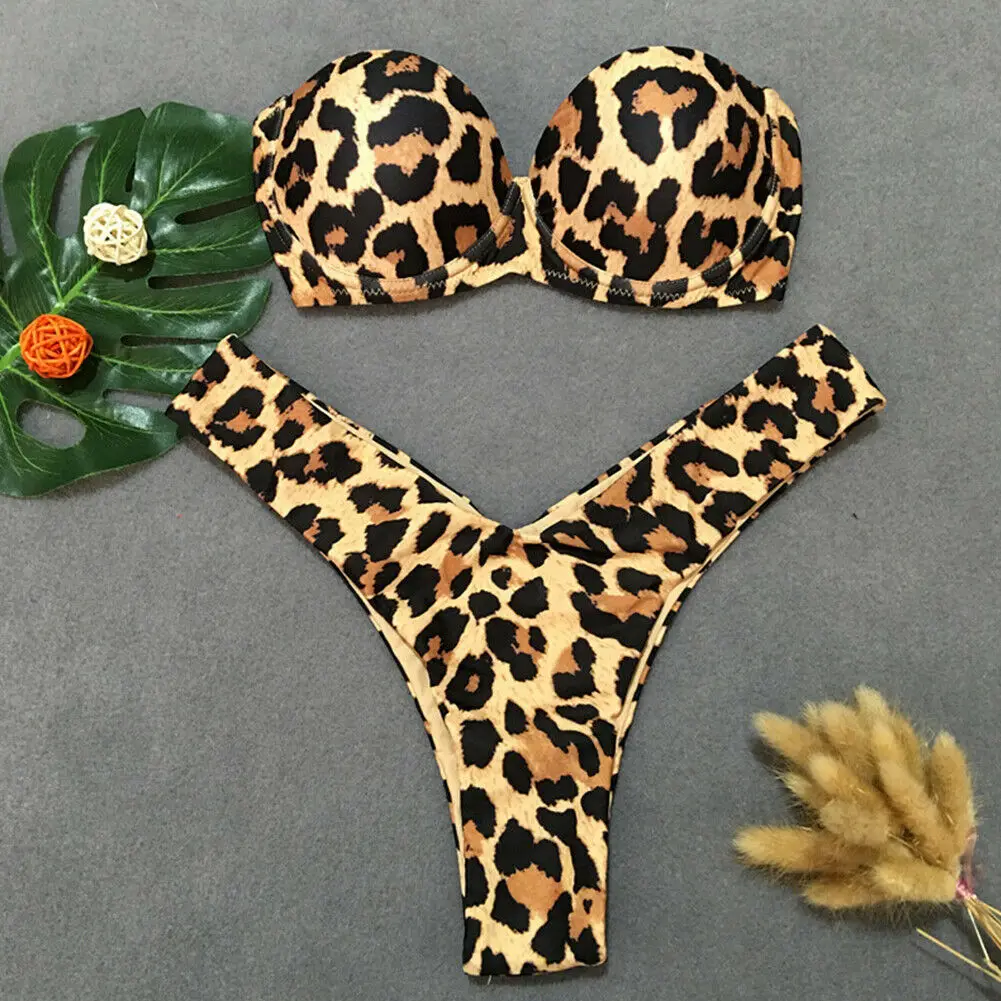 2019 New Style Fashion Hot Padded Bra Bikini Set Swimsuit Women Bandage Push-up Leopard Triangle Swimwear Two-Piece Suits
2019 New Style Fashion Hot Padded Bra Bikini Set Swimsuit Women Bandage Push-up Leopard Triangle Swimwear Two-Piece Suits