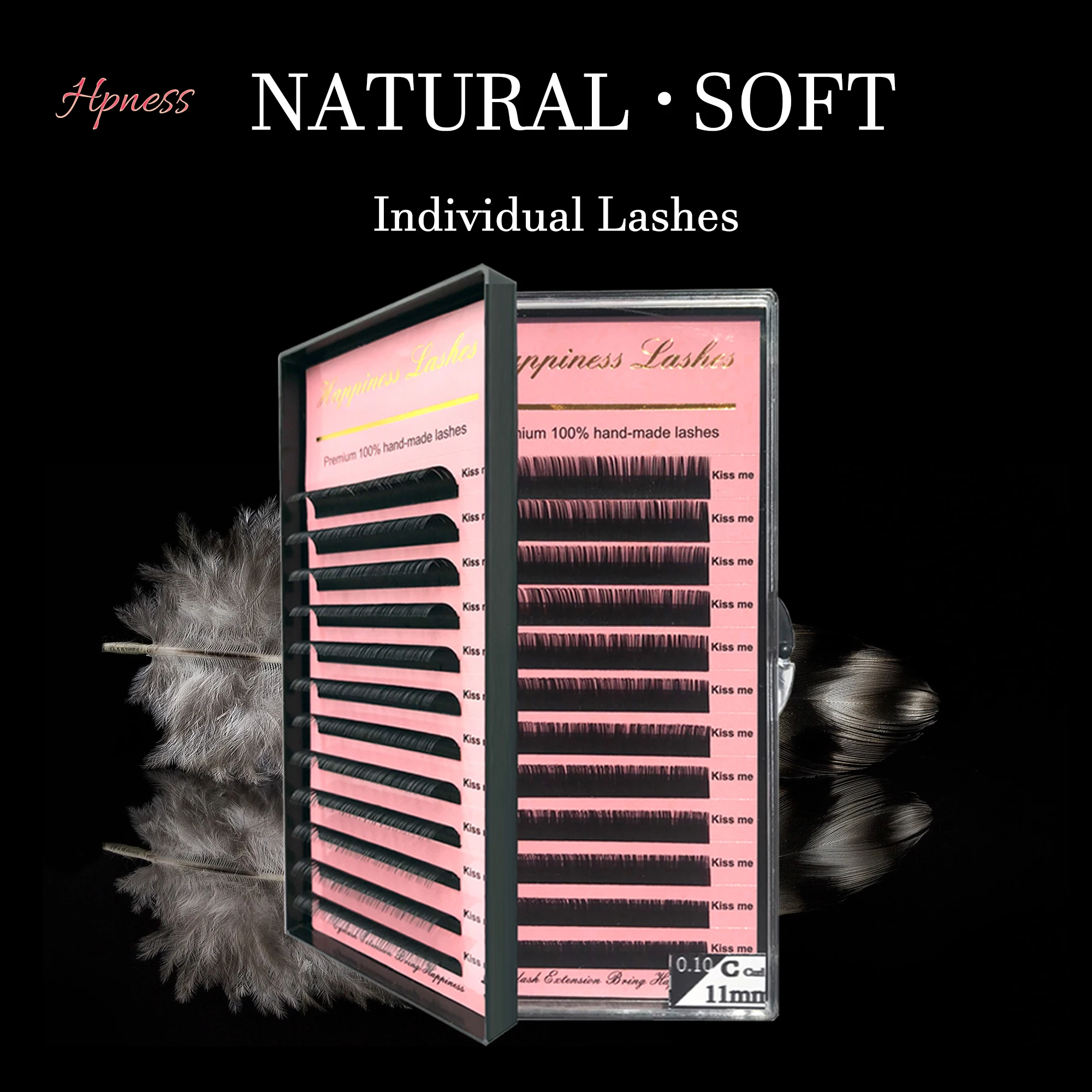 Soft Natural Long Eyelash Extensions Mink Black Material 3D Individual Lashes BCDD+ Curls 1 Tray/Lot All Size
Soft Natural Long Eyelash Extensions Mink Black Material 3D Individual Lashes BCDD+ Curls 1 Tray/Lot All Size