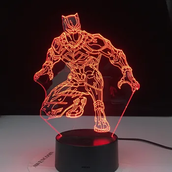 Black Panther Figure Child Night Light Led Touch Sensor Colors Changing Nightlight for Home Decor Bedside Table 3d Lamp Marvel 
Black Panther Figure Child Night Light Led Touch Sensor Colors Changing Nightlight for Home Decor Bedside Table 3d Lamp Marvel