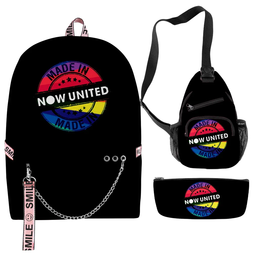 Теперь Объединенный Классный рюкзак Merch, костюм из трех предметов, Мужской и Женский Повседневный Рюкзак, нагрудная сумка, чехол-карандаш
Теперь Объединенный Классный рюкзак Merch, костюм из трех предметов, Мужской и Женский Повседневный Рюкзак, нагрудная сумка, чехол-карандаш