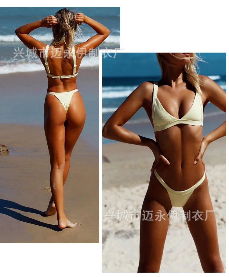2019 New Style Bathing Suit Solid Color Split Type Ladies Bikini Multi-color Hot Selling Sexy Bikini
2019 New Style Bathing Suit Solid Color Split Type Ladies Bikini Multi-color Hot Selling Sexy Bikini