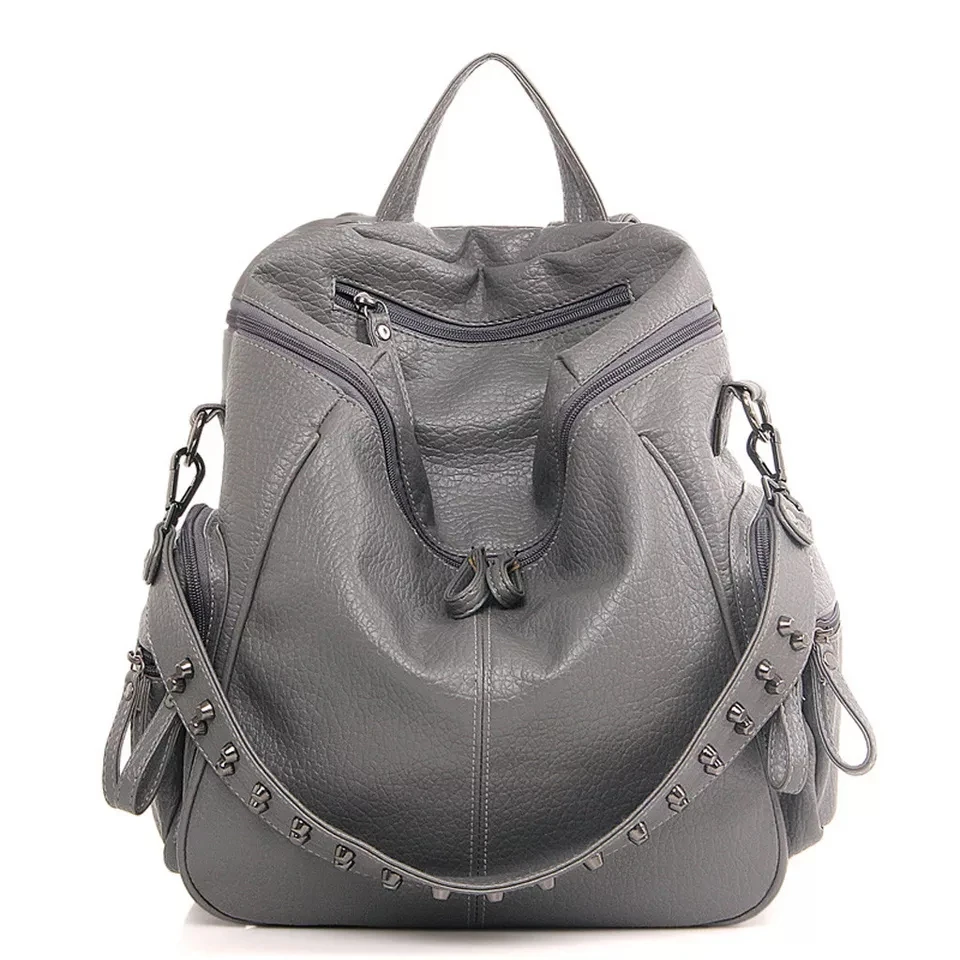 2020 New Shoulder Bag Women Rivet Backpacks Large Capacity Casual Backpack Lady Solid PU Leather Knapsack Feminima Mochila Bag
2020 New Shoulder Bag Women Rivet Backpacks Large Capacity Casual Backpack Lady Solid PU Leather Knapsack Feminima Mochila Bag
