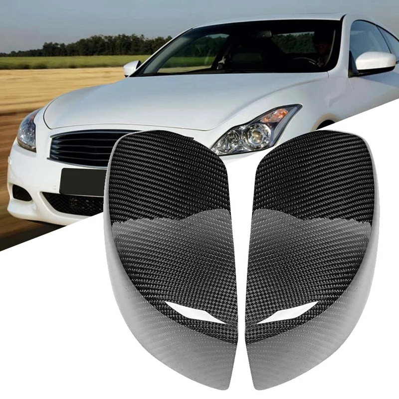 

NEW-Carbon Fiber Car Rear View Mirror Housing Cover-Side Mirror Cover for Infiniti G Series G35 G25 G37 Q40 Q60 2009-2015