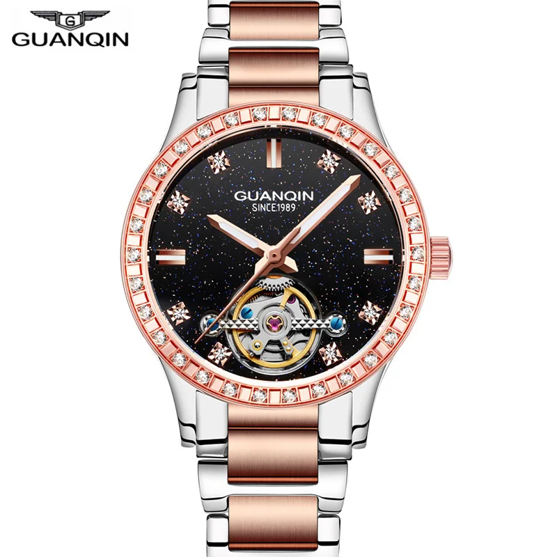 Женские часы от известного бренда Reloj Mujer GUANQIN водонепроницаемые bayan kol saati
