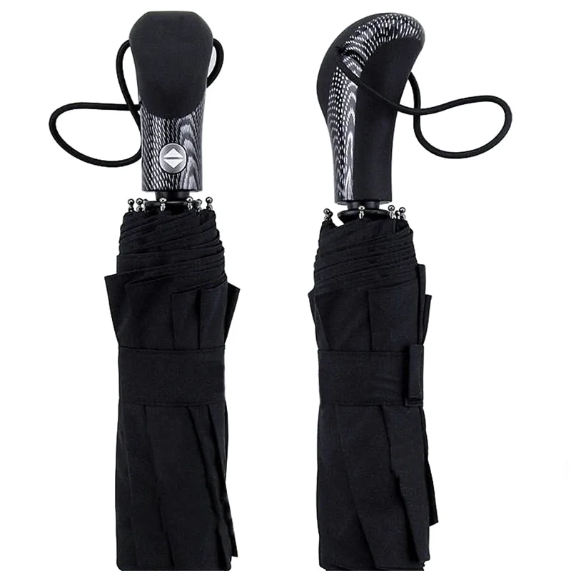 Automatic Business Umbrella Creative Three folds Automatic Men's Umbrella One-click Push-in Special Handle Umbrella 
Automatic Business Umbrella Creative Three folds Automatic Men's Umbrella One-click Push-in Special Handle Umbrella