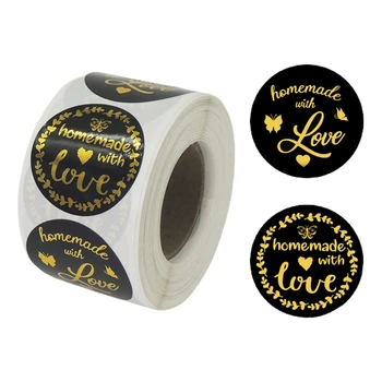 500pcs/Roll Handmade with Love Stickers Leaf Bronzing Seal Label Gift Baking Sticker
500pcs/Roll Handmade with Love Stickers Leaf Bronzing Seal Label Gift Baking Sticker