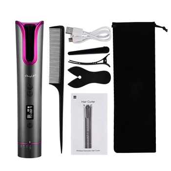 Cordless Automatic Curling Iron Usb Rechargeable Hair Curler Lcd Display Curly Machine Hair Waver Waves Roller Curl Styler
Cordless Automatic Curling Iron Usb Rechargeable Hair Curler Lcd Display Curly Machine Hair Waver Waves Roller Curl Styler