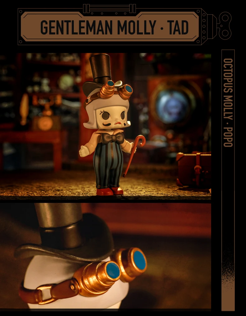 POP MART Molly Steam Punk Animal Toys figure blind box birthday gift new arriving free shipping