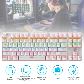Keyboard USB Powered Operated Diverse Lighting for Computer Laptop E-sports Compatible with WINDOWS XP/ WIN 7/8/10/ IOS System
Keyboard USB Powered Operated Diverse Lighting for Computer Laptop E-sports Compatible with WINDOWS XP/ WIN 7/8/10/ IOS System