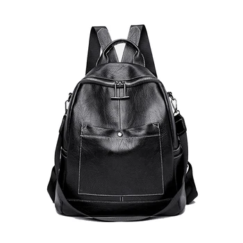 Casual Women Backpack Waterproof PU Leather Ladies Black Bagpack Youth Simple Style Schoolbag Waterproof Fashion
Casual Women Backpack Waterproof PU Leather Ladies Black Bagpack Youth Simple Style Schoolbag Waterproof Fashion