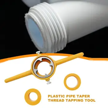 Professional Durable PVC Plastic Pipe Taper Thread Tapping Hand Tool Manual Tap Set Implement Alloy Screw Tap Die Set