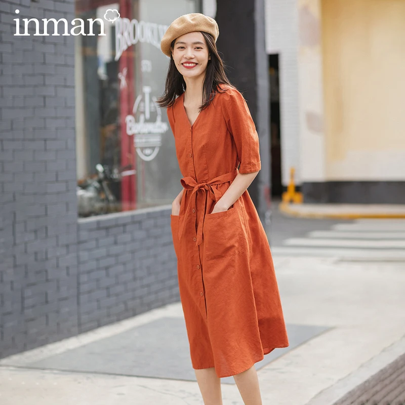 INMAN 2020 Spring New Arrival Literary Cotton and Linen Material Medium Sleeve Lacing Mori Style Loose Dress
INMAN 2020 Spring New Arrival Literary Cotton and Linen Material Medium Sleeve Lacing Mori Style Loose Dress