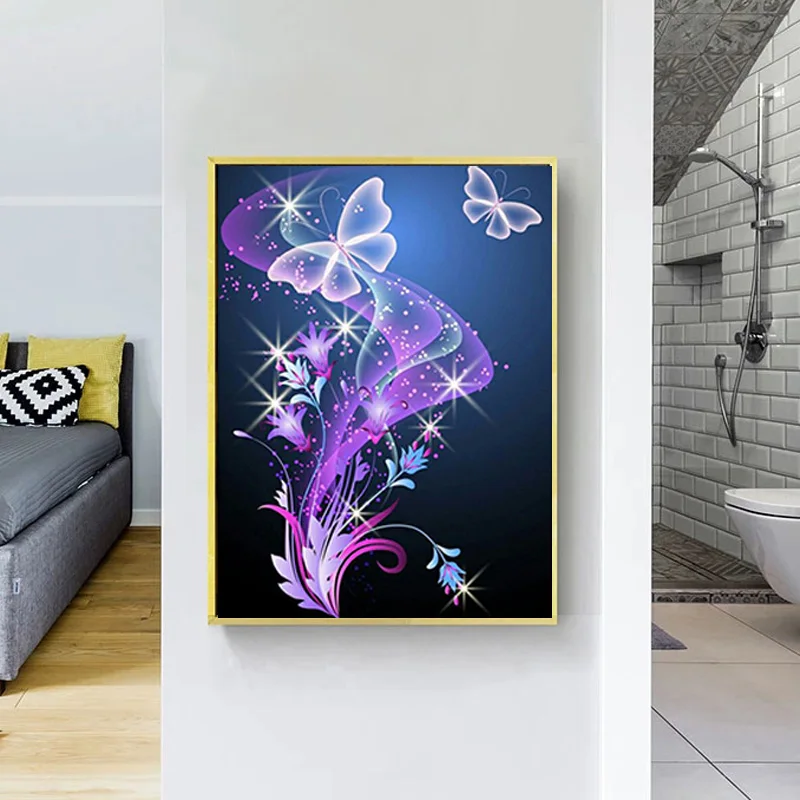 5D Diamond Painting Butterfly Square/Round Mosaic DIY Cross Stitch Kit Diamond Embroidery Gift Home Decoration 
5D Diamond Painting Butterfly Square/Round Mosaic DIY Cross Stitch Kit Diamond Embroidery Gift Home Decoration